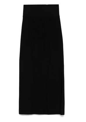 Mugler high-waisted midi skirt - Black