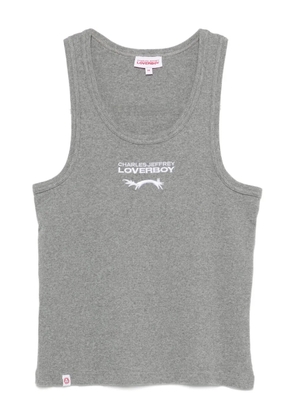 Charles Jeffrey Loverboy embroidered-logo tank top - Grey