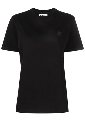 Golden Goose logo-embroidered short-sleeved T-shirt - Black
