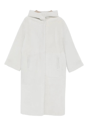 Simonetta Ravizza hooded side-pocket coat - White