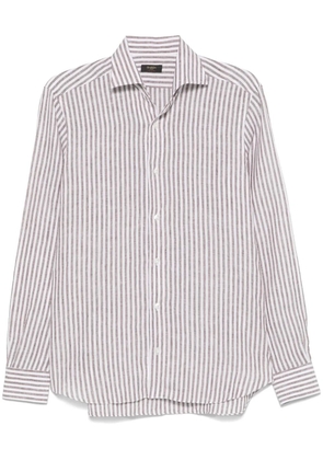 Barba striped shirt - Brown