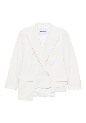 MEDEEA asymmetric double-breasted blazer - WHITE