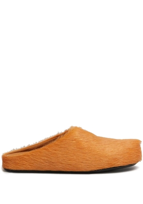 Marni Fussbett calf-hair slippers - Orange
