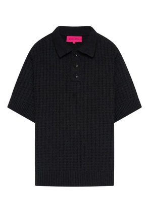 The Elder Statesman textured polo shirt - Black