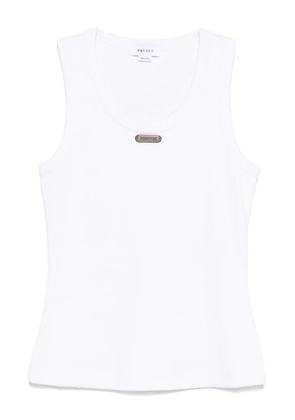 Alexander McQueen logo-plaque tank top - White