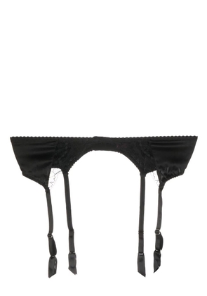Fleur Of England lace-trim suspender belt - Black