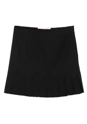 Marni pleated wool mini skirt - Black