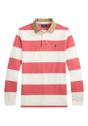 Polo Ralph Lauren striped long-sleeve rugby polo shirt - Red