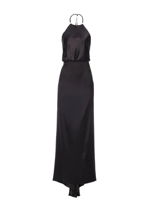 IL VOLO Jewel halterneck train dress - Black