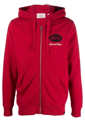 Deus Ex Machina Tin Lizzie recycled zip-up hoodie - Red