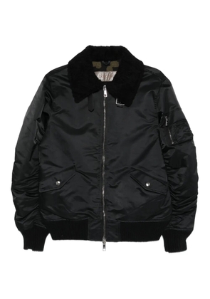 Giorgio Brato shearling-collar bomber jacket - Black