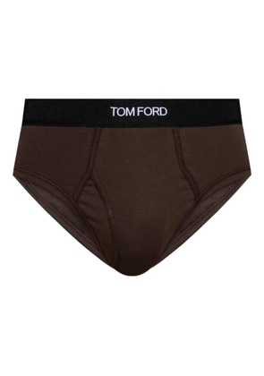 TOM FORD branded-waistband briefs - Brown