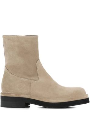Del Carlo zip-fastening suede boots - Neutrals