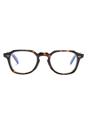 Cutler & Gross tortoiseshell-effect oval-frame glasses - Brown