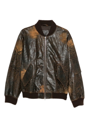 Valstar distressed-finish leather jacket - Brown