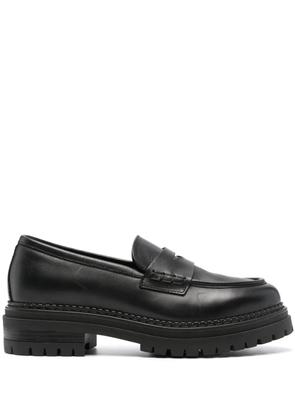 NeroGiardini round-toe leather loafers - Black