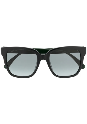 Gucci Eyewear square-frame Web-stripe sunglasses - Black