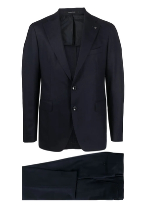 Tagliatore brooch-detail single-breasted suit - Blue