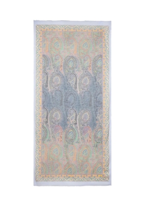 ETRO paisley-motif slub scarf - Green