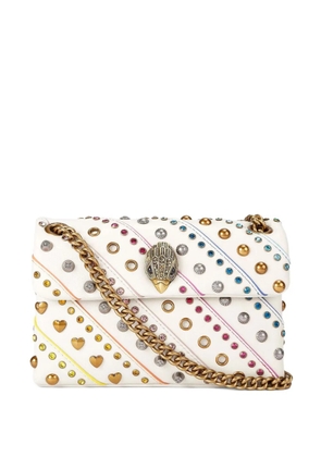 Kurt Geiger London mini Kensington crystal-embellished crossbody bag - White