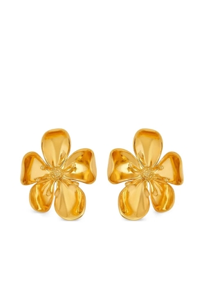 Oscar de la Renta flower-detailing earrings - Gold