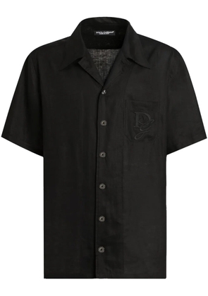 Dolce & Gabbana embroidered-logo shirt - Black