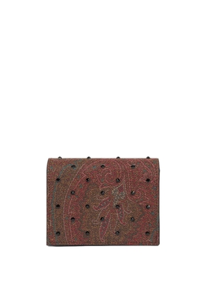ETRO rhinestone paisley bi-fold wallet - Brown