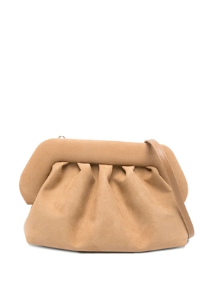Themoirè faux-suede clutch bag - Neutrals