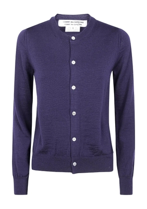 Comme Des Garçons Comme Des Garçons wool round-neck cardigan - Blue