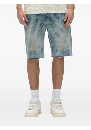Purple Brand washed-effect denim shorts - Blue