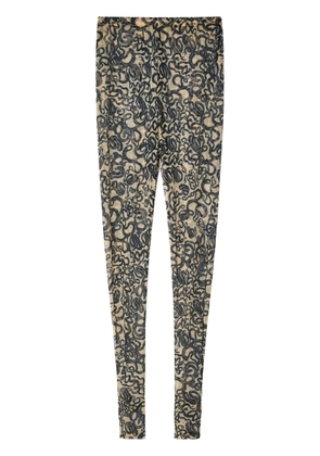 Melitta Baumeister snake-tattoo leggings - Neutrals