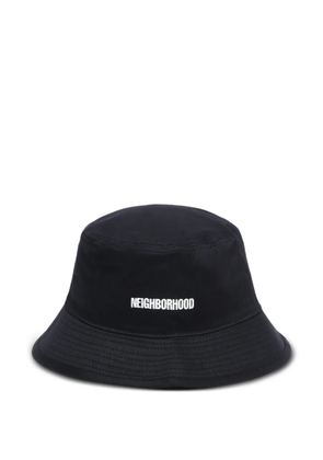 Neighborhood logo cotton bucket hat - Black