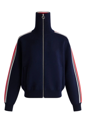 Fusalp stripe-detail zip-up cardigan - Blue