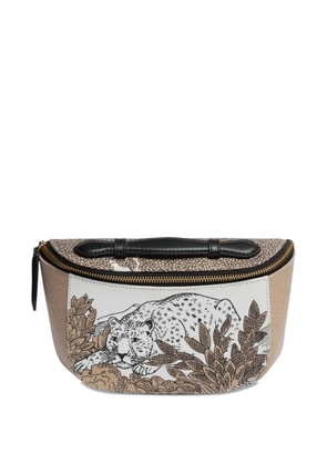 Inoui Editions animal-print top-handle cross body bag - Neutrals