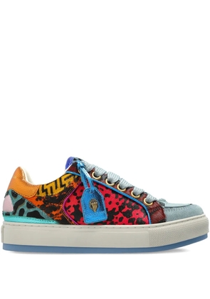 Kurt Geiger London Southbank Tag patchwork lace-up sneakers - Pink