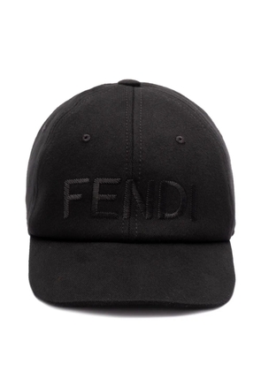 FENDI logo-embroidered baseball cap - Black