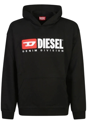 Diesel logo-print cotton hoodie - Black