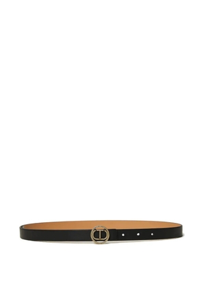 TWINSET Oval-T rhinestone belt - Black