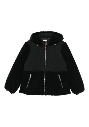 LIU JO hooded teddy-paneled jacket - Black