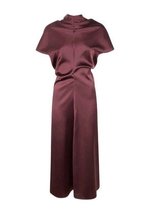 DRHOPE short-sleeve midi dress - Red