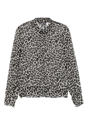 Caliban animal-print blouse - Black