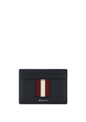 Bally logo-print leather card holder - Blue