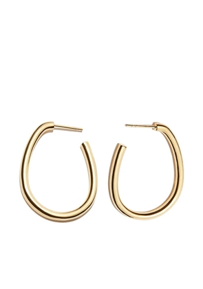 Otiumberg 14kt yellow-gold oval hoop earrings