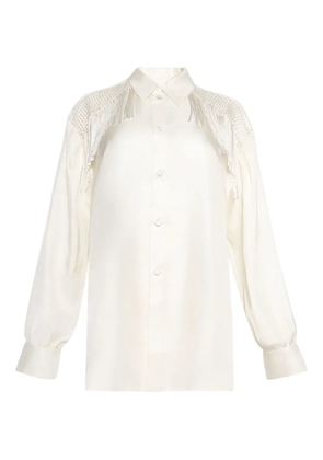 diotima epaulette-fringed shirt - Neutrals