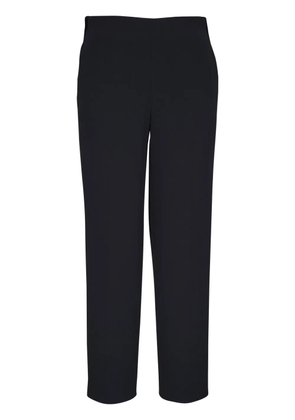 Vince velvet-trim cropped trousers - Black