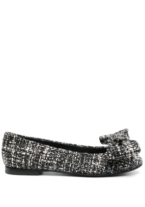 AGL tweed ballerina shoes - Black