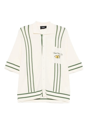 HOMIES MARBELLA logo-embroidered knitted shirt - Neutrals