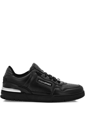 Plein Sport Tiger.X logo-plaque leather sneakers - Black