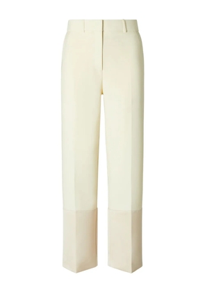 Tory Burch contrast-cuff trousers - Neutrals