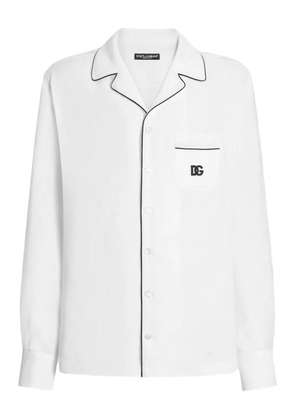 Dolce & Gabbana logo-embroidered vanity shirt - White